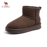 骆驼（CAMEL）雪地靴女冬季新款加绒保暖加厚棉鞋休闲懒人毛毛鞋 L25W275157咖色 38