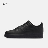 耐克（NIKE）官方AIR FORCE 1男子空军一号运动鞋板鞋春季新款胶底CW2288 001黑/黑 42