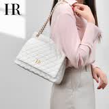 HR赫莲娜女包轻奢高级感大容量女包菱格链条包托特包经典单肩斜挎包 白色