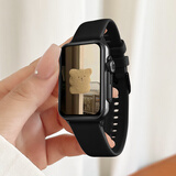 SAE智能手表女生心率血压运动款蓝牙健康自律手环多功能自定义表盘情侣运动手表适用于安卓ios手机 H23黑色 新增蓝牙通话+支付等