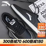 安踏（ANTA）轻松板鞋男鞋冬季新款保暖低帮小白鞋运动鞋防轻便防滑休闲鞋子 黑色【低帮板鞋】 40