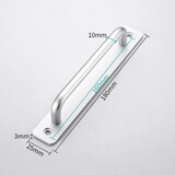 舒斯顿（SOCYTON） 免打孔门把手拉手柜门窗户木门阳台推拉门移门明装拉手铝合金 180mm长度哑光银1个价【打孔】