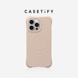 CASETIFY 纯色波漾手机壳 MagSafe兼容 硅胶手机壳 适用于苹果iPhone16/15 Plus/Pro/Max手机保护壳 砾石白Magsafe iPhone 16 Pro Max