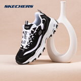 斯凯奇（Skechers）男鞋经典熊猫鞋情侣款复古简约厚底增高运动鞋休闲鞋老爹鞋秋冬季 【四季经典款】黑色/白色/BKW 39.5