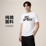 耐克(NIKE)春夏男短袖T恤 纯棉 运动休闲 舒适百搭 AR5007-100 白色M