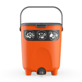 家用堆肥桶10L精品装 碧奥兰厨余垃圾分类发酵堆肥工具BIOLAN 橙色