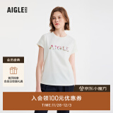 AIGLE艾高短袖T恤春夏户外休闲运动弹性柔软舒适圆领套头女士上衣 茉莉白 BC512 40(170/92A)