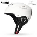 PROPRO 滑雪头盔装备护具男士女士通用安全帽成人/儿童双板单板滑雪头盔 哑光白 M号 建议头围54-58CM