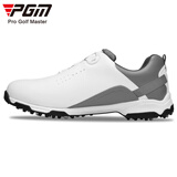 PGM 高尔夫球鞋 男士防水鞋子 防滑固定钉 旋钮鞋带 golf男鞋 XZ143-白灰 45