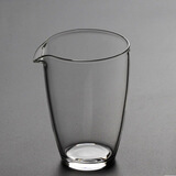 雅轾茗品日式锤纹公道杯耐热玻璃加厚茶海分茶器锤目纹泡茶茶具家用配件 无由无把小号公道杯（215ml）