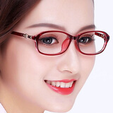 帕斯达（PSD）变色眼镜女士平光镜无度数日夜两用变色太阳镜 红色框【不变色镜片】 无度数平光镜【不的人选择】