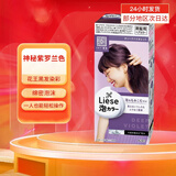 花王（KAO）泡泡泡沫染发剂染发膏 Liese黑发染彩用 染发膏日本原装进口 深紫罗兰色