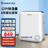格力（GREE）除湿机家用 抽湿机 客厅地下室除湿器 小型干燥吸湿器 【DH12EN】轻便低噪12升适用小卧室