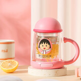 杯具熊（BEDDYBEAR）双层玻璃杯家用男女茶水分离带手柄办公室泡茶杯花茶杯子防烫手 樱桃小丸子双层玻璃杯320ml