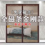 斯哆瑞【支持定制】防蚊门帘全磁条入户门家用纱窗网纱门帘整根磁吸沙门 金刚网全磁条+魔术贴+咖色 定制联系客服【23/平2平起订】