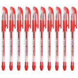 白金（PLATINUM） 钻石头中性笔签字笔GB-200 0.5MM配套中性笔芯办公学生水笔 红杆红芯红笔10支 0.5mm