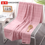 金号毛巾家纺纯棉加厚大浴巾成人男女儿童酒店提缎吸水裹巾情侣洗澡巾 3955粉(浴巾) 440g