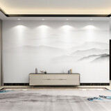 新福壁海定制壁布3D现代中式山水电视背景墙壁纸客厅装饰墙纸影视墙布壁画