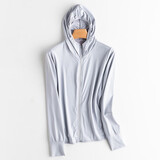 继方 UPF50+防晒衣女夏季韩版皮肤衣男防紫外线短外套户外运动防晒服休闲连帽防晒衫薄款宽松冰丝 常规码-浅灰（适合85-130斤）