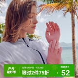伯希和户外防晒手套男女同款夏季薄款可触屏防紫外线UPF50+透气骑行防滑手套珊瑚粉S PE216023101
