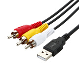 尘土 高清HDMI机顶盒转3RCA电视线 HDMI转AV转接线 镀金HDMI输出转AV输入线 HDMI转红白黄插电视线 USB转3RCA音视频线 1.5米