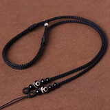 唐怀瑟天珠挂绳横穿配饰锁骨链绳半成品编织绳子高端项链绳专用锁骨绳男