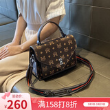 迈克史密斯 女包单肩包 春夏新款牛皮时尚潮流百搭大容量手提斜挎小方包潮CK548 咖啡色