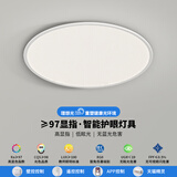 欧格尼 智能全光谱LED吸顶灯高显指现代简约客厅卧室灯极简圆形书房灯 直径23cm-20W白 单色中性光4000K-非智能