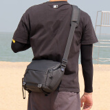 BESNFOTO 佰信 BN-2219 微单相机包 摄影包 通勤单肩包 街拍VOLG数码斜挎包 静谧黑-小号