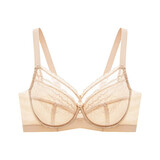 曼妮芬大胸显小文胸全罩杯内衣U比软钢圈大码文胸20840532 110 肤色 85C