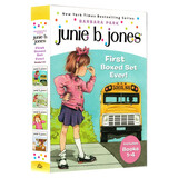 预售 朱尼琼斯系列1-4册礼盒装 英文原版 Junie B. Jones First Boxed Set Ever儿童初级章节桥梁书 插图小说Barbara Park Set Ever 1-4 初级桥