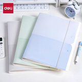 得力（deli）A3试卷夹长押夹 文件夹简约时尚学生科目资料收纳整理对折结构试卷分类 小学初高中颜色随机 PE100