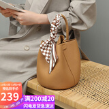 YUYULA牛皮包包女包水桶包高端品牌斜挎手提包生日礼物高级感送女友老婆