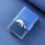 帝行富士山卡包多卡位大容量油画小巧驾驶证卡片夹防消磁盗刷男女新款 蓝色富士山【防消磁防盗刷】