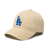 MLB男女复古可调节软顶运动棒球帽休闲遮阳鸭舌帽情侣CP77/CP66 卡其LA蓝标【CP66-07BGS】 均码