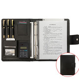 法拉蒙（faramon） A4商务多功能经理夹带计算器大耳朵文件夹4s店汽车房产销售夹销讲夹 定制logo 大耳朵款 | 黑色 | 8位计算器+15张资料袋