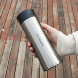 乐扣乐扣（LOCK&LOCK）掌心杯商务杯400ML保温杯水杯子茶杯 LHC4028S钢本色 400ML