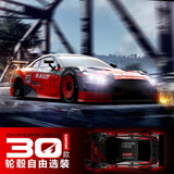 KAMTOM专业rc遥控车遥控赛车四驱高速全比例可漂移充电儿童玩具汽车礼物 GTI黑红无级变速送漂移轮