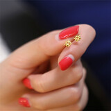 芙蕖黄金耳环999足黄金耳钉小兔子耳钉耳饰女款 小兔子【单只约 0.35克】