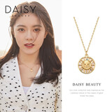 DAISY BEAUTY赵今麦同款太阳神幸运币S925银项链硬币锁骨链生日七夕礼物送女友