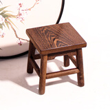 李氏明株 红木家具 非洲鸡翅木（学名非洲崖豆木）圆角家用方凳 实木无漆小凳子板凳换鞋凳餐凳 面板：22*22 高度：23
