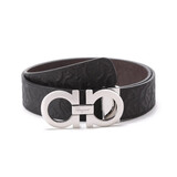 菲拉格慕（Ferragamo） 腰带男士休闲商务正装皮带【带宽约3.5cm/可裁剪】 675542 741409  黑棕面（软皮） 105码【适合3尺1以内腰围】