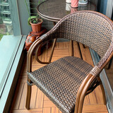 紫叶（ziye） 户外桌椅 藤椅组合 阳台桌椅三件套 休闲庭院小茶几室外藤编餐桌 标准藤椅【2把】