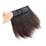 宜心 假发女真发片男女通用迷你垫高假发片蓬发补发蓬松隐形补发片 自然黑-宽7cm-长 9cm