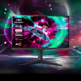 LG 27GR93U 27英寸 4K显示器 144Hz FastIPS 1ms HDMI2.1 HDR400 PS5外接显示屏 游戏电竞显示器