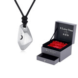 心草许愿石情侣项链男女士项链银吊坠学生锁骨链520情人节礼物送老婆 女生吊坠单个（月亮）+珍爱礼盒