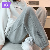 婧麒（JOYNCLEON）孕妇裤春秋外穿休闲运动裤秋款小个子大码卫裤 浅灰 XL jyk28218