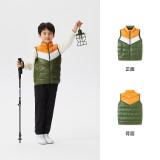 探路者（TOREAD）旗舰 儿童马甲男女中大童装秋冬超轻羽绒背心坎肩外套 矿石绿 150