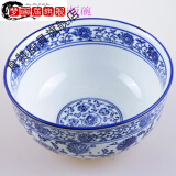 青花瓷碗碟套装景德镇青花瓷盘子青花瓷餐具酒店餐具青花瓷大码汤碗面碗陶瓷大碗菜碗和面盆酸菜鱼水煮鱼盆 6.5英寸(16.8cm)面碗