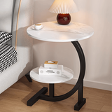 坤奉轻奢沙发边几茶几家用小户型客厅现代简约阳台北欧卧室床边小桌子 【日月抢手款】-白理石【40+30*66】